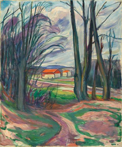 Landscape in Skoyen by Edvard Munch