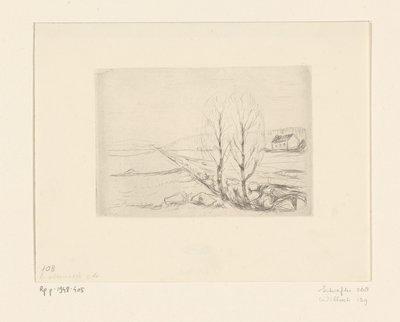 Landscape with House by Edvard Munch