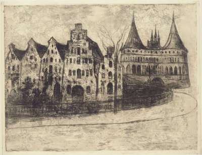 Lübeck (The Holstentor) by Edvard Munch