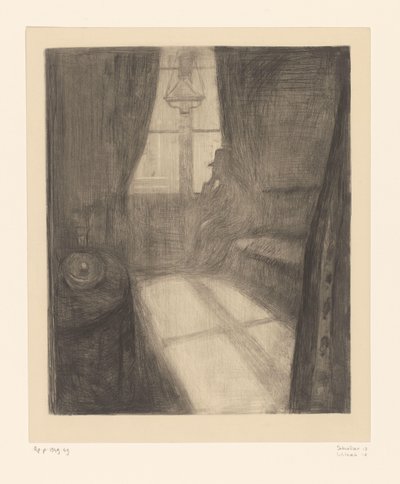 Man in an Interior Sitting by the Window by Edvard Munch