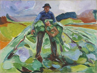 Man in the Cabbage Field by Edvard Munch