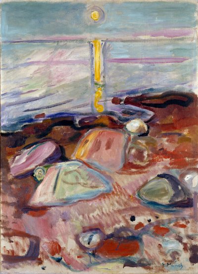 Moonlight on the Beach by Edvard Munch