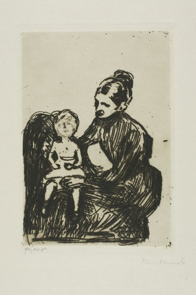 Nurse with a Boy/The Mother and the Crying Child by Edvard Munch