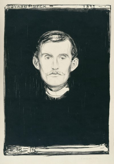 Self-Portrait (with Skeletal Arm) by Edvard Munch