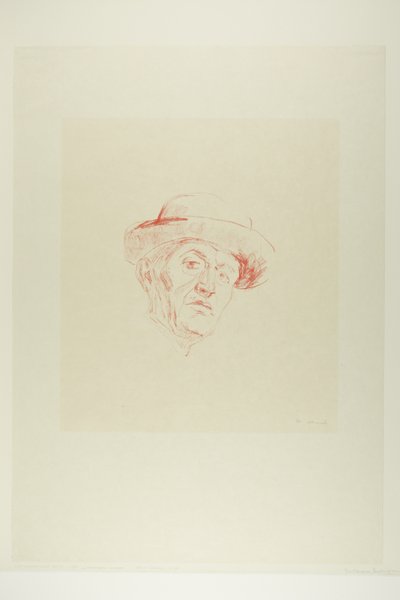 Self-Portrait with Hat I by Edvard Munch