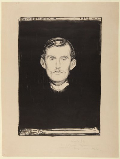 Self-portrait by Edvard Munch