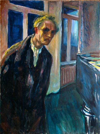 Self Portrait or Man Walking Night (1923-1924) by Edvard Munch by Edvard Munch
