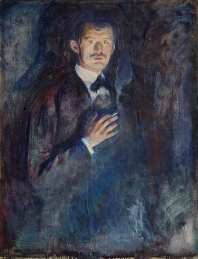 Self Portrait with Cigarette by Edvard Munch