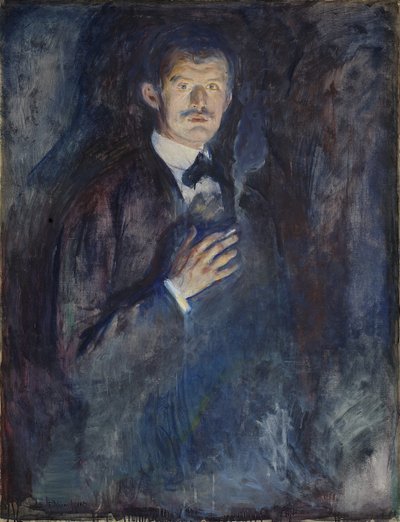 Self Portrait with Cigarette by Edvard Munch