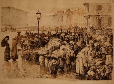 The Vegetable Market, Copenhagen by Edvard Petersen