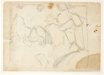 Sketch for a Landscape, Three Dancing Figures Indicated by Edvard Weie
