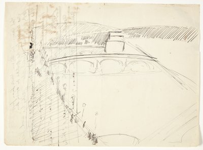 View from a Window by the Lungarno over the River towards Santo Spirito and San Miniato Heights, Florence by Edvard Weie