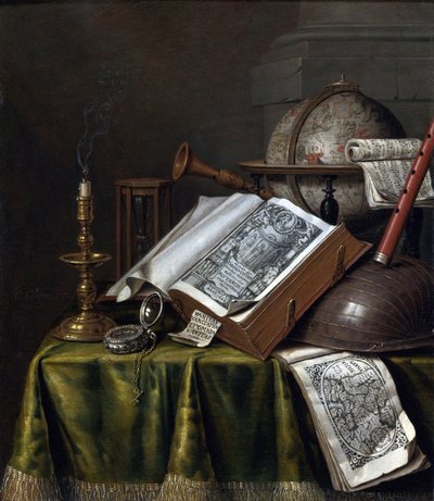 Vanitas Still Life by Edwaert Colyer or Collier