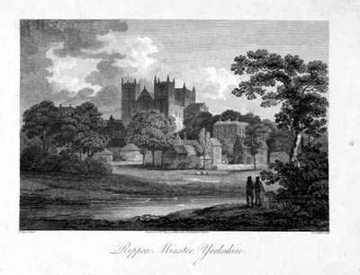 Ripon Minster, engraved by J. C. Smith by Edward (after) Dayes