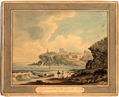 Tynemouth Castle from the North by Edward (after) Dayes