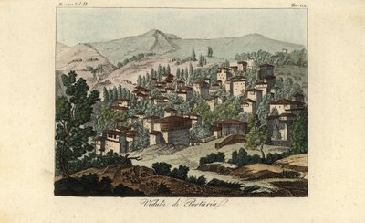 View of the village of Portaria, Thessaly, Greece by Edward (after) Dodwell