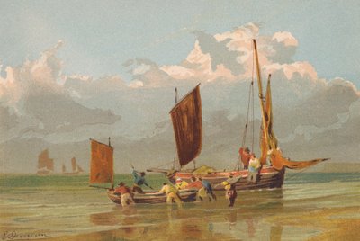 Fishing Boats Going Out, Off Norfolk by Edward (after) Duncan
