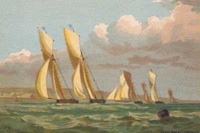 Yachts Racing, Off Erith by Edward (after) Duncan