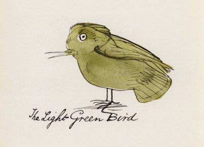 Edward Lear, The Bird Book: The Light Green Bird by Edward (after) Lear