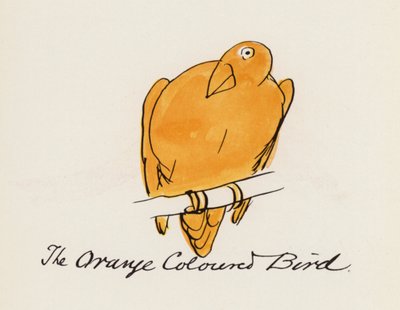 Edward Lear, The Bird Book: The Orange Coloured Bird by Edward (after) Lear