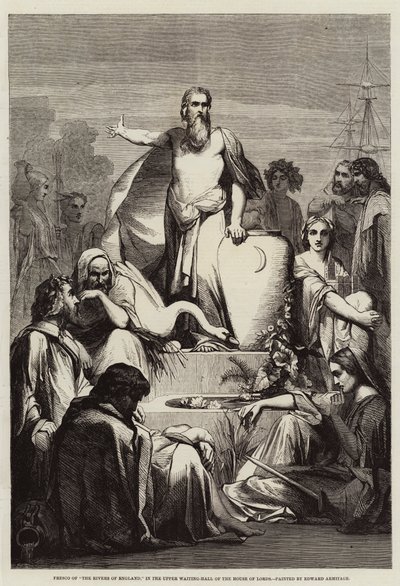 Fresco of The Rivers of England, in the Upper Waiting-Hall of the House of Lords by Edward A. Armitage