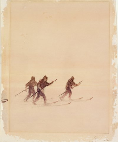 Men on Skis by Edward Adrian Wilson