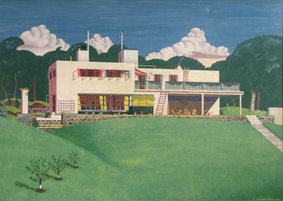 Pen Pits, the country residence of Sir Arthur and Lady Bliss by Edward Alexander Wadsworth