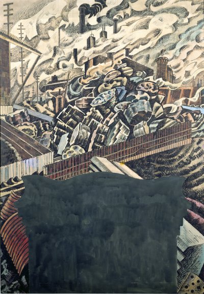 Slag Heaps, a design for the Leeds Town Hall Mural by Edward Alexander Wadsworth