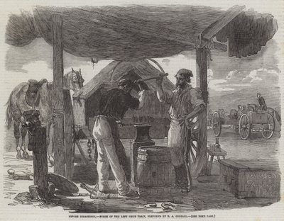 Before Sebastopol, Forge of the Left Siege Train by Edward Angelo Goodall