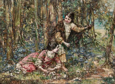 Girls In a Wood by Edward Atkinson Hornel