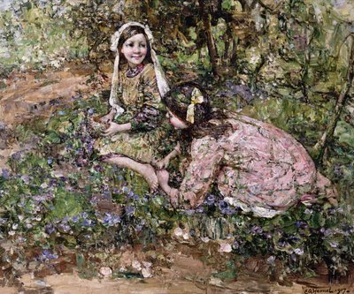 Mid Fairy Flax by Edward Atkinson Hornel