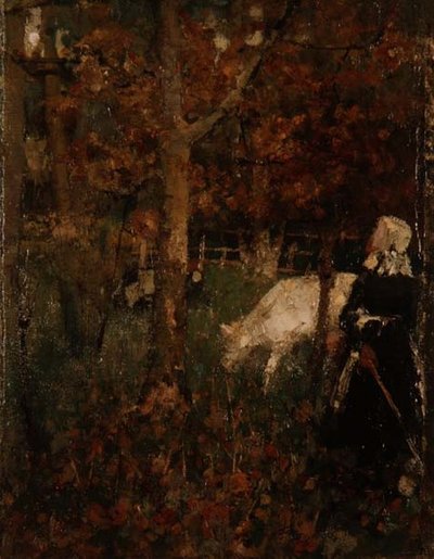 Pastoral Landscape with a Girl by Edward Atkinson Hornel