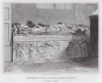 Monument of Brian Fitzalan, Baron of Bedale, in Bedale Church by Edward Blore