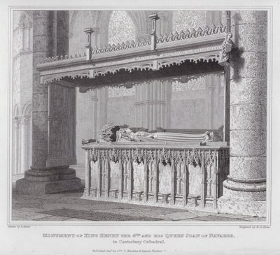 Monument of King Henry IV and His Queen Joan of Navarre in Canterbury Cathedral by Edward Blore