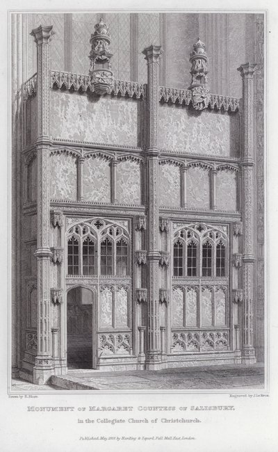 Monument of Margaret Countess of Salisbury, in the Collegiate Church of Christchurch by Edward Blore