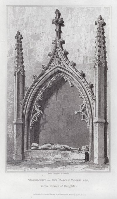 Monument of Sir James Douglass, in the Church of Douglass (engraving) by Edward Blore