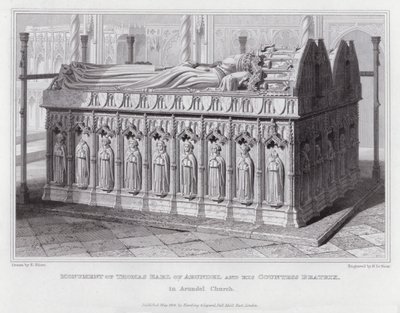 Monument of Thomas Earl of Arundel and his Countess Beatrix, in Arundel Church by Edward Blore
