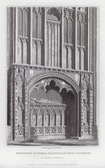 Monument of Thomas Hatfield, Bishop of Durham, in Durham Cathedral by Edward Blore