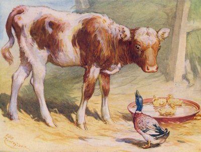 Calf and Ducks by Edward Brice Montefiore