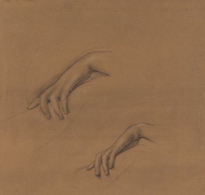 Studies for a Hand in The Godhead Fires by Edward Burne-Jones