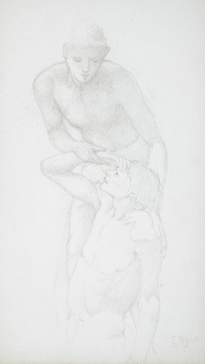 Two Male Nudes by Edward Burne-Jones