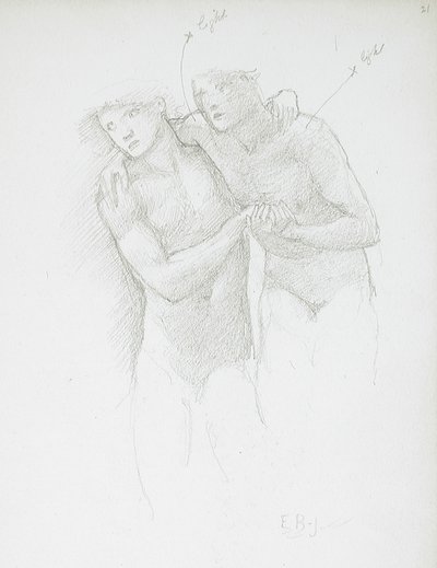 Two Nudes by Edward Burne-Jones