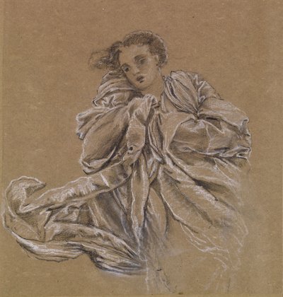 Winter - Study of Flying Drapery by Edward Burne Jones