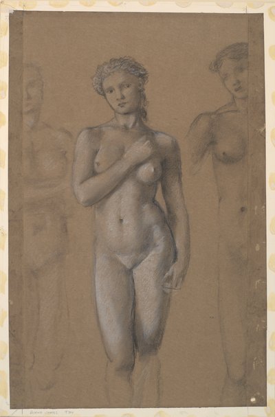 Female Nude - Three Studies, Possibly for Venus by Edward Burne Jones