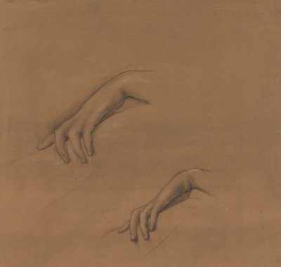 Studies for a Hand in The Godhead Fires by Edward Burne Jones