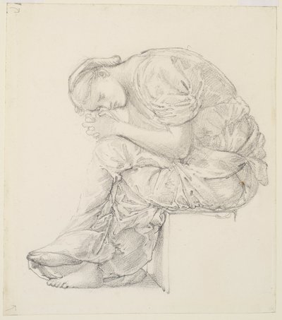 The Lament - Study for the Figure on the Right by Edward Burne Jones