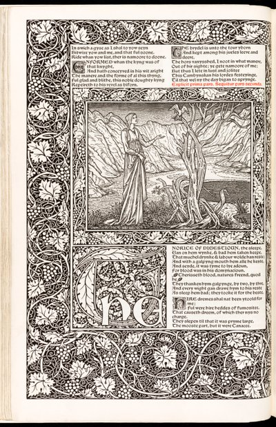 The Works of Geoffrey Chaucer Now Newly Imprinted by Geoffrey Chaucer, Published by Kelmscott Press in 1896 by Edward Burne Jones