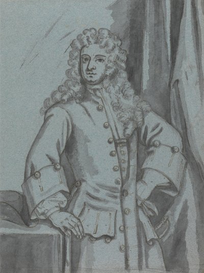 A Gentleman, wearing a Long Buttoned Coat with Large Cuffs by Edward Byng