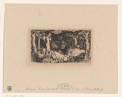 Ideal Pastoral Life by Edward Calvert (signed by artist)
