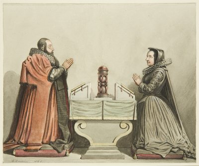 Figures of Robert Aldworth and his Wife in St Peter